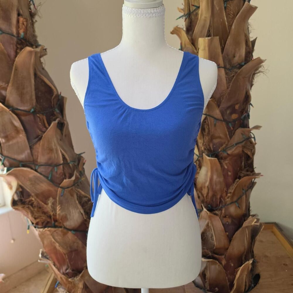 Superdown Blue Ruched Tank